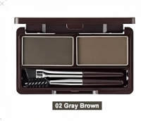 The SAEM Пудра для бровей 02 Eco Soul Eyebrow Kit 02 Gray Brown 2*2.5гр