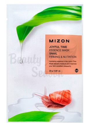 MIZON Тканевая маска Муцин Улитки  Joyful Time Essence Mask Snail Firming & Nutrition