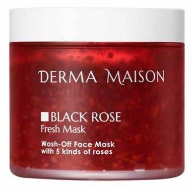фото medi-peel тонизирующая маска с экстрактом розы и ферментами derma maison black rose, 230 гр beauty