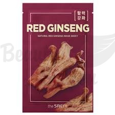 фото the saem маска тканевая с экстрактом женьшеня - natural red ginseng mask sheet 21мл beauty