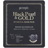 фото petitfee маска для лица гидрогелевая c жемчуг/золото black pearl & gold hydrogel mask pack, 32 гр бьюти сизон