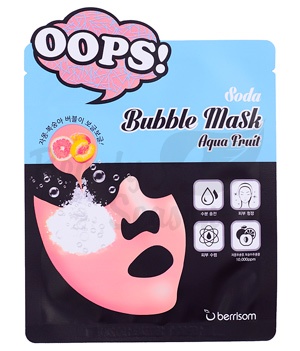 фото berrisom маска-пилинг пенящаяся для увлажнения - soda bubble mask aqua fruit beauty