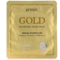 фото petitfee маска для лица гидрогелевая c золотом gold hydrogel mask pack, 32 гр бьюти сизон