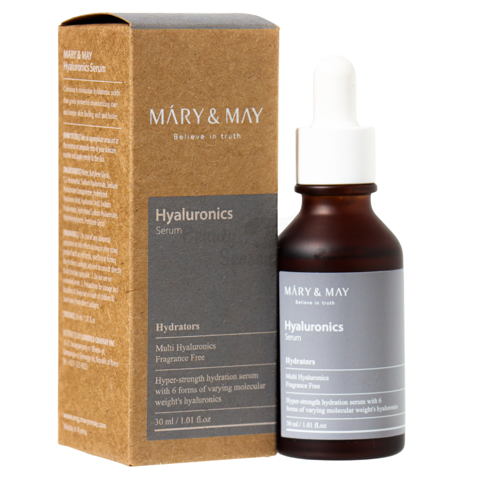 MARY&MAY Сыворотка для лица Увлажняющая с гиалуроновой кислотой  Hyaluronics Serum — купить в Екатеринбурге по цене 1520.00 рублей