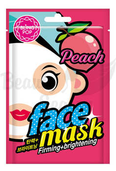 фото bling pop маска для лица тканевая персик - peach firming & brightening mask beauty