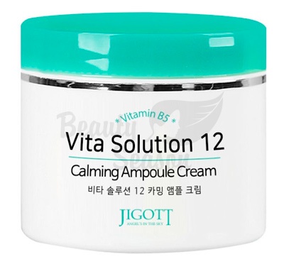 фотоJIGOTT Крем для лица УСПОКАИВАЮЩИЙ Vita Solution 12 Calming Ampoule Cream, 100 мл бьюти сизон