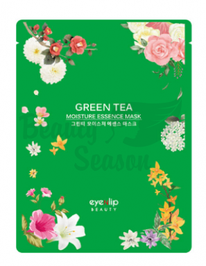 фото eyenlip маска для лица тканевая с зеленым чаем - green tea oil moisture essence mask 25мл beauty