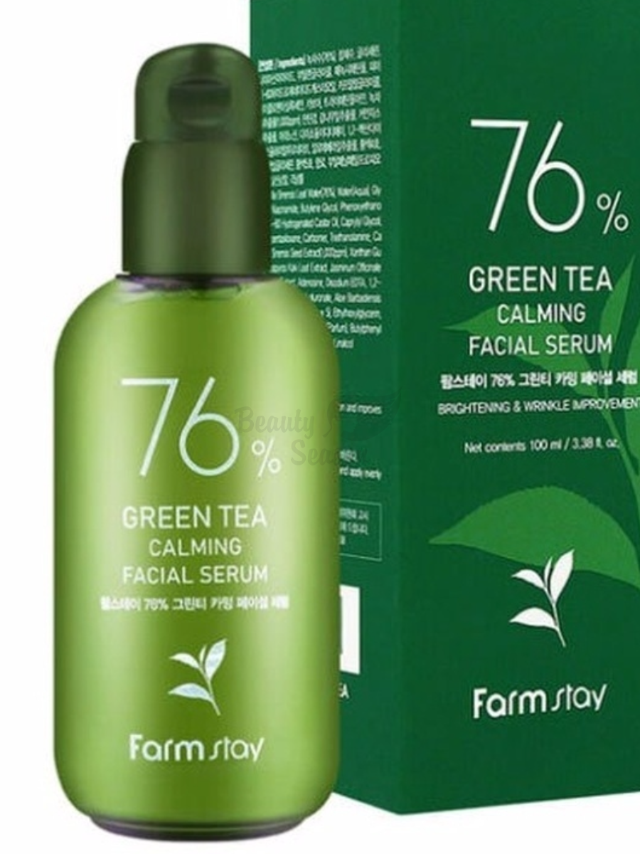 Green tea serum. Stay 76% Green Tea Calming facial Serum. Farmstay 76% Green Tea Calming facial Serum успокаивающая сыворотка. Farm stay 76 Green Tea Calming facial Serum (100ml). Сыворотка для лица Green Tea Calming facial Serum, 100мл (Farm stay),.