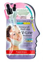фото PUREDERM  Лифтинговая маска для V-линии Firming lift multi-step V-line treatment уход за кожей