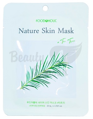 фото foodaholic маска для лица с экстрактом чайного дерева nature skin mask tea tree beauty