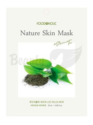 FOODAHOLIC Маска для лица Зеленый Чай Nature Skin Mask Green Tea