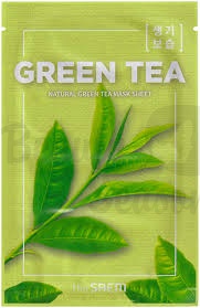The SAEM Маска тканевая с экстрактом зеленого чая - NEW Natural Green Tea Mask Sheet 21мл
