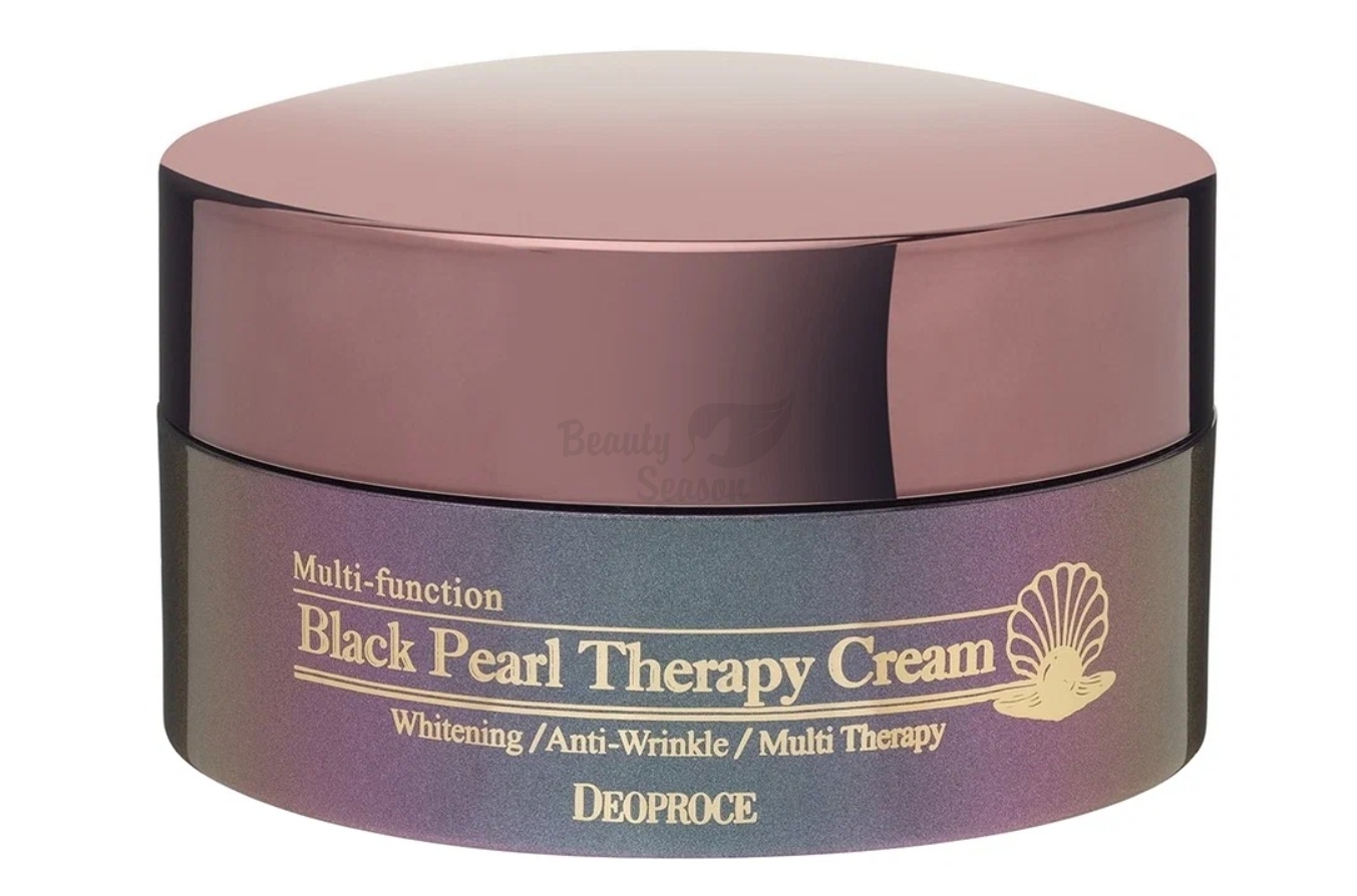 Антивозрастной крем черный жемчуг. Black Pearl Therapy Cream 100g. Крем для лица с черным жемчугом антивозрастной Deoproce Black Pearl Therapy Cream. Корейский крем для лица Deoproce. Pearl крем корейская Анжо.