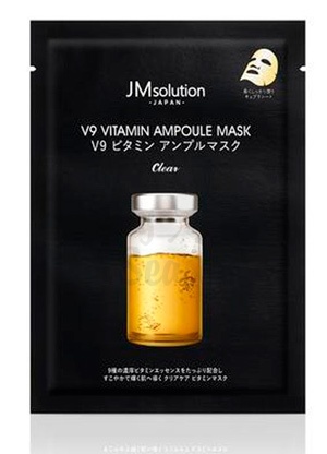 фото jmsolution тканевая маска с витаминно-ягодным комплексом v9 vitamin ampoule mask clear beauty