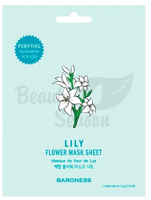 Baroness Очищающая тканевая маска с экстрактом цветов лилии Lily Flower Mask Sheet