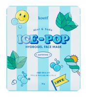 фото koelf маска для лица гидрогелевая с мятой и газировкой mint & soda ice pop hydrogel face mask  бьюти сизон