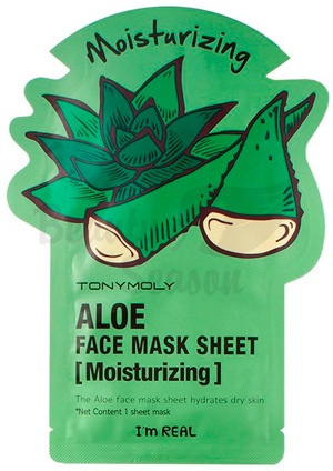 фото tony moly увлажняющая тканевая маска с экстрактом алое вера  i'am aloe mask sheet moisturizing beauty