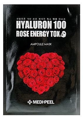 MEDI-PEEL Маска детокс с экстрактом розы и гиалуроновой кислотой -  Hyaluron 100 Rose Energy Tox, 25
