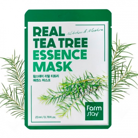 фото farmstay маска для лица чайное дерево - real tea tree essence mask beauty