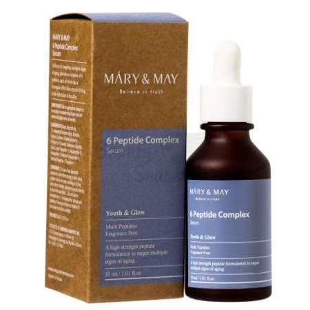 MARY&MAY Сыворотка для лица Лифтинг комплекс пептидов 6 Peptide Complex Serum