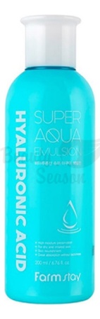 FARMSTAY Увлажняющая эмульсия для лица с гиалуроновой кислотой Hyaluronic Acid Super Aqua Emulsion