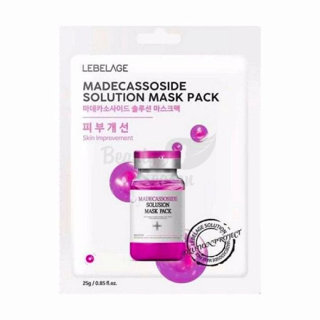 LEBELAGE Тканевая маска с Мадекассосидом Madecassoside Solution Mask Pack 