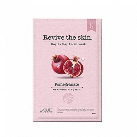 фото labute тканевая маска гранат - revive the skin pomergranate, 23 мл beauty