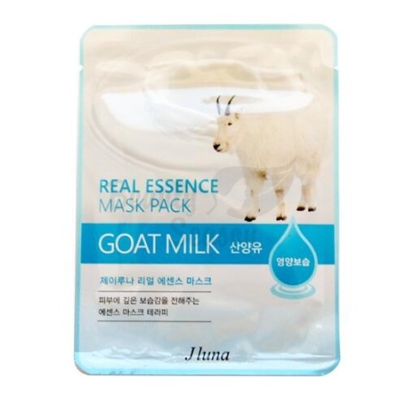 J Luna Тканевая маска с Козьим молоком Real Essence Mask Pack Goat Milk