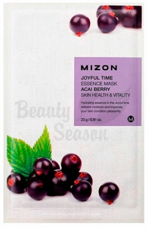 фото mizon тканевая маска ягоды асаи joyful time essence mask acai berry skin health & vitality beauty