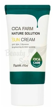 FARMSTAY Солнцезащитный крем с центеллой азиатской - Cica Farm Nature Solution Sun Cream