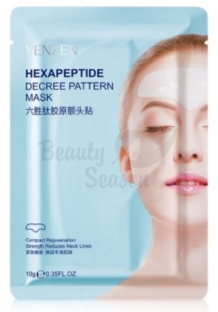 Venzen Маска для лба против морщин Hexapeptide Decree Pattern Mask