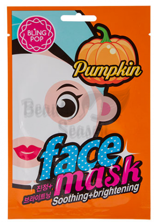 фото bling pop маска для лица укрепляющая - pumpkin soothing & brightening mask beauty