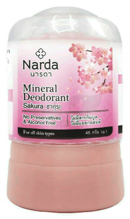 Narda Дезодорант кристалл Сакура - Mineral Deodorant Sakura 80 гр