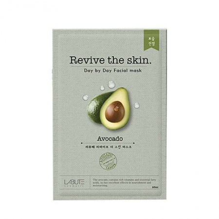 LABUTE Тканевая маска Авокадо - Revive the skin Avocado, 23 мл
