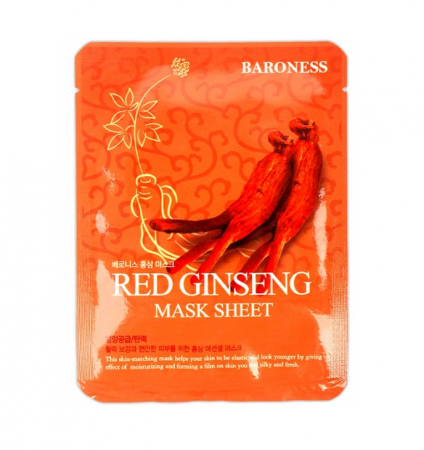фото baroness тканевая маска с экстрактом корня красного женьшеня - red ginseng mask sheet 21g beauty