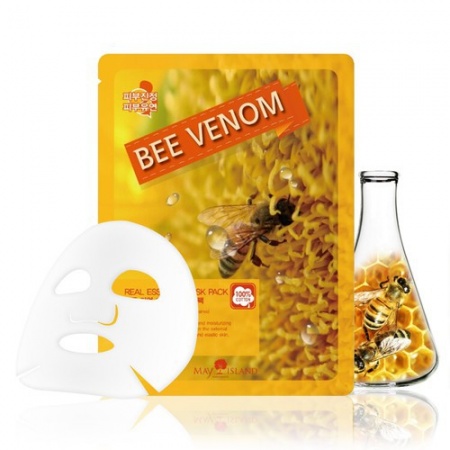 фото may island маска для лица с пчелиным ядом - real essence bee venom mask pack beauty