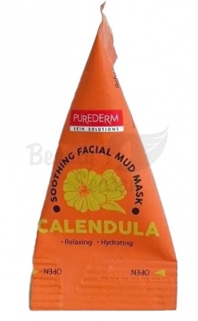 фотоPUREDERM Грязевая маска для лица с календулой Calendula Soothing Facial Mud Mask бьюти сизон