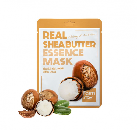 фото farmstay маска для лица с маслом ши - real  essence mask she butter beauty
