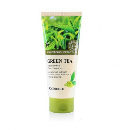 FOODAHOLIC Очищающая пенка Зеленый Чай - Skin Relaxation Green Tea Foam Cleansing,180 мл