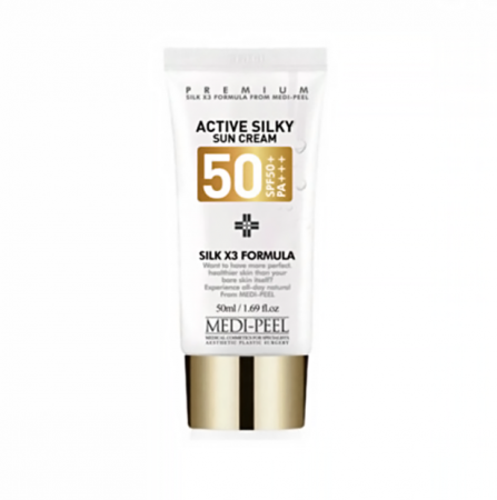 MEDI-PEEL Солнцезащитный крем  - Active Silky Sun Cream SPF50+PA+++, 50 мл.