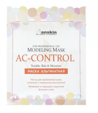 ANSKIN Original Маска альгинатная анти-акне AC Control Modeling Mask для проблемной кожи (саше)