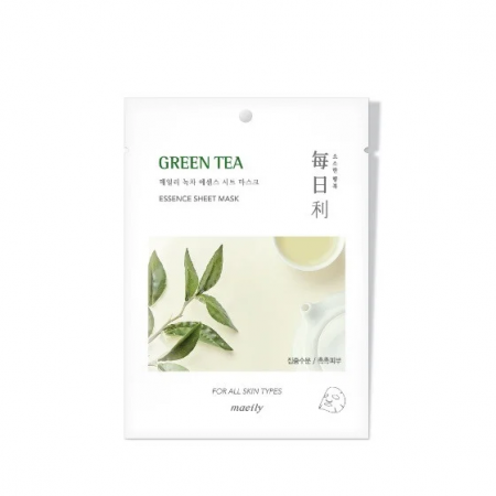 фото maeily тканевая маска c зеленым чаем - green tea essence sheet nask beauty