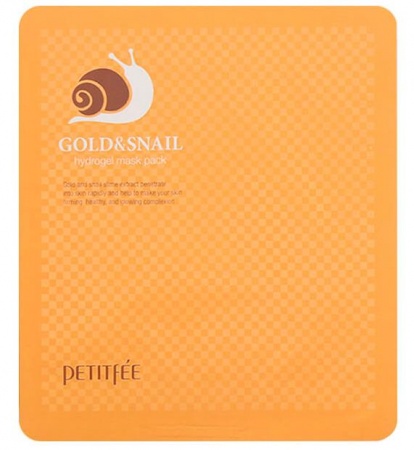 фото petitfee маска для лица гидрогелевая золото/муцин улитки gold&snail transparent gel mask pack, 30 гр beauty