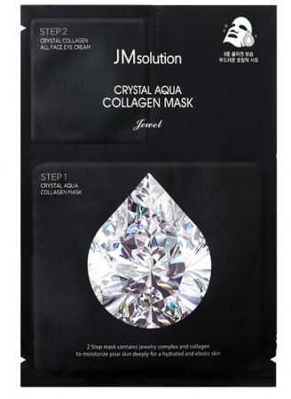 фото jmsolution маска маска тканевая с коллагеном и ювелирным комплексом  crystal aqua collagen mask  beauty