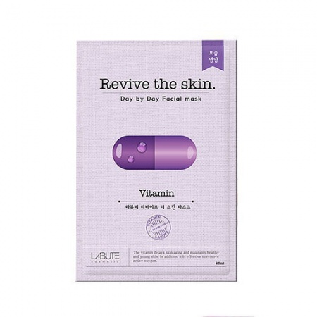 LABUTE Тканевая маска Витамины - Revive the skin Vitamin , 23 мл