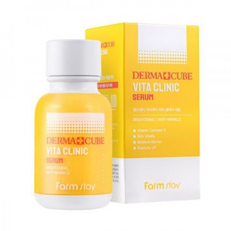 FARMSTAY Витаминный серум для молодости и сияния кожи - Derma Cube Vita Clinic Serum 50 ml
