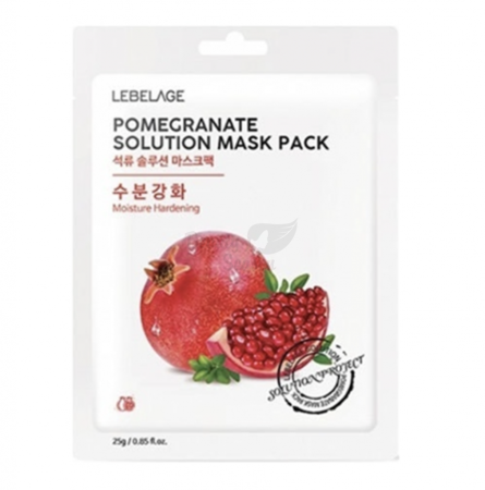 LEBELAGE Тканевая маска с экстрактом Граната Pomegranate Solution Mask Pack 