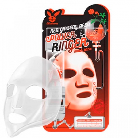 Elizavecca Тканевая маска с Красным Женьшенем RED Ginseng Deep Power Ringer Mask Pack