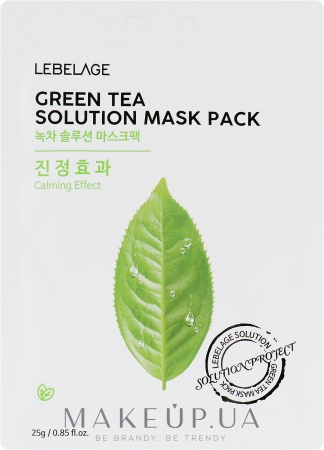 LEBELAGE Тканевая маска Зеленый чай Green Tea Solution Mask Pack