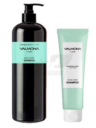фото evas шампунь для волос valmona  ayurvedic scalp solution black cumin shampoo beauty